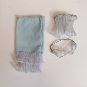 Vintage 60s Barbie Light Blue Undergarments #919 - Bra Top Slip Shorts